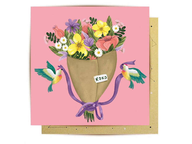 La La Land - XOXO Bouquet Mini Card gift tag flowers