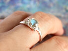 labradorite reef ring gemstone blue organic beach sterling silver ring nz