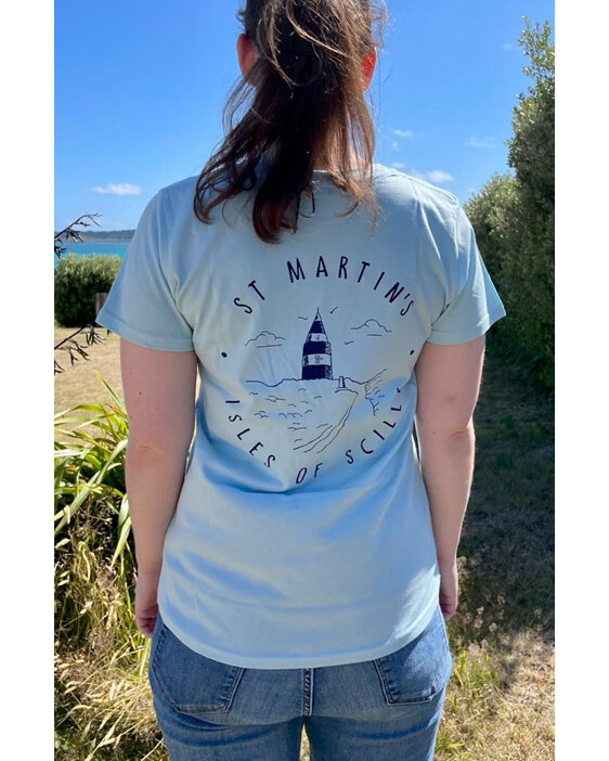 Ladies 'St Martins' Organic Tee - Aquamarine