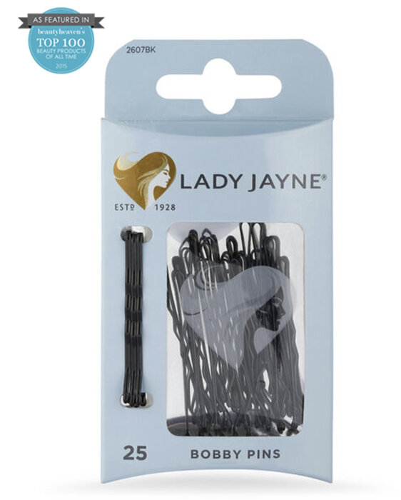 Lady Jayne Black Bobby Pins - 25 Pk
