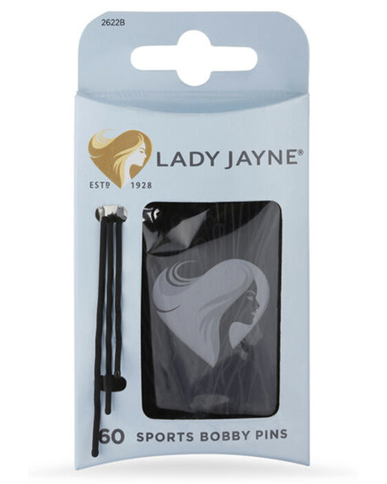 Lady Jayne Black Super Hold Contoured Bobby Pins - 60 Pk