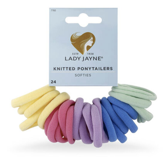 Lady Jayne Pastel Soft Knitted Ponytailers - Pk 24