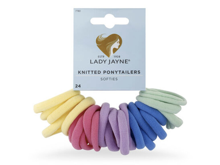 Lady Jayne Pastel Soft Knitted Ponytailers - Pk 24