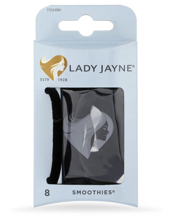 Lady Jayne Smoothies Black Luxury Elastics - 8 Pk