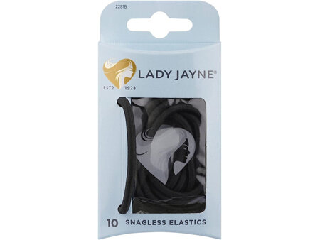 Lady Jayne Snagless Thick Elastics Blk 10pk 2281B