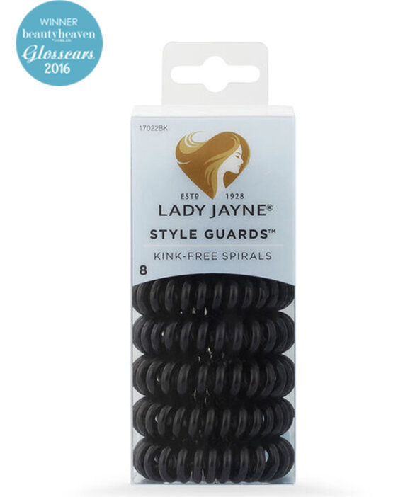 Lady Jayne Style Guards Black Kink Free Spirals - 8 Pk