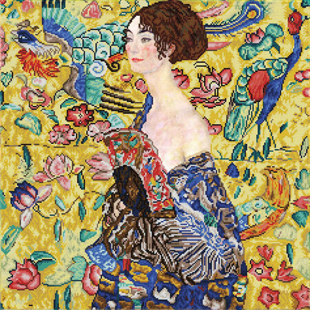 Lady With Fan (apres Klimt) - Diamond Dotz - Advanced