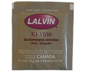 Lalvin K1-V1116 Wine Yeast - foil packed