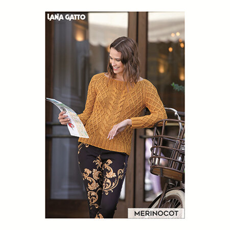 Lana Gatto Merinocot - Jumper Aran Pattern