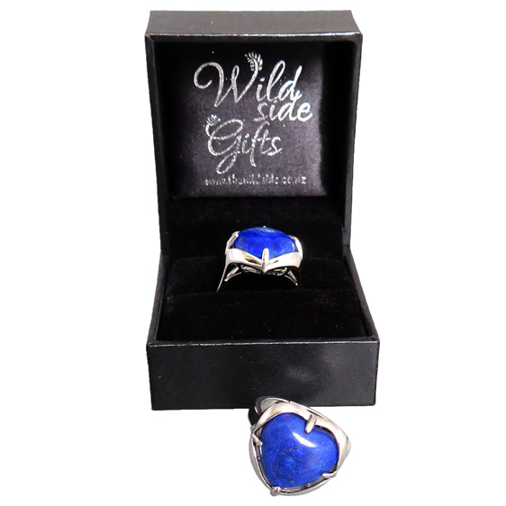 Lapis Lazuli heart shaped ring
