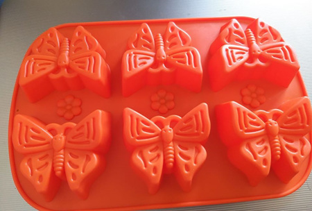 Large 6 n 1 Butterflies Shape Chocolate Silicone Mould