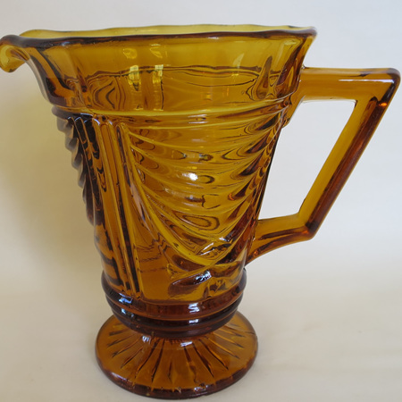 Large amber glass jug