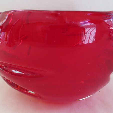 Large art glass ashtray