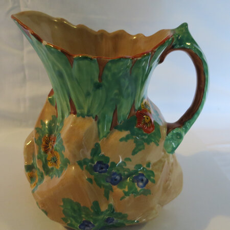 Large "crumpled china" jug