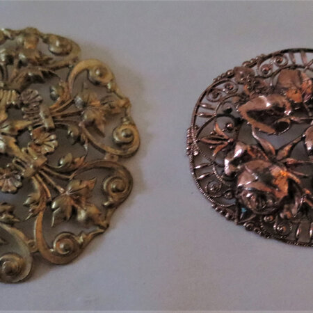Large filigree brooches