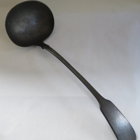 Large pewter ladle