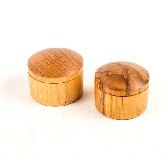 large round boxes - kauri and rimu