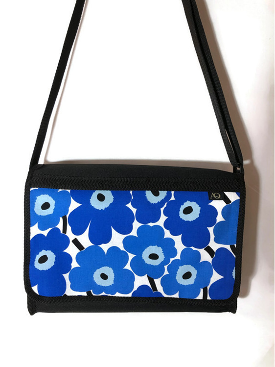Large satchel in Marimekko fabric, to fit laptop phone and lunch!