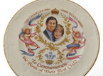 Large tea plate "Birth First Child"