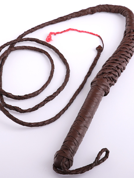 LARP 7 - 240 cm Leather Bull Whip (costume use only)