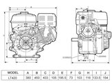 Launtop LT420 16hp petrol engine - Pull Start