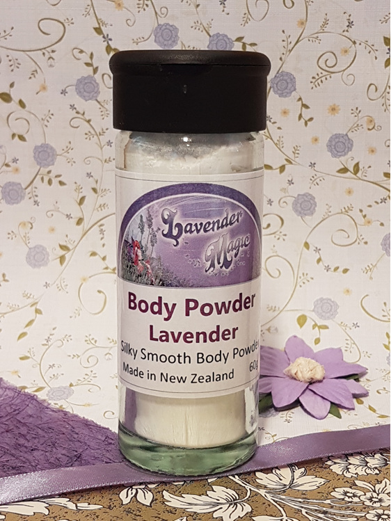 Lavender body powder made in NZ - no talc