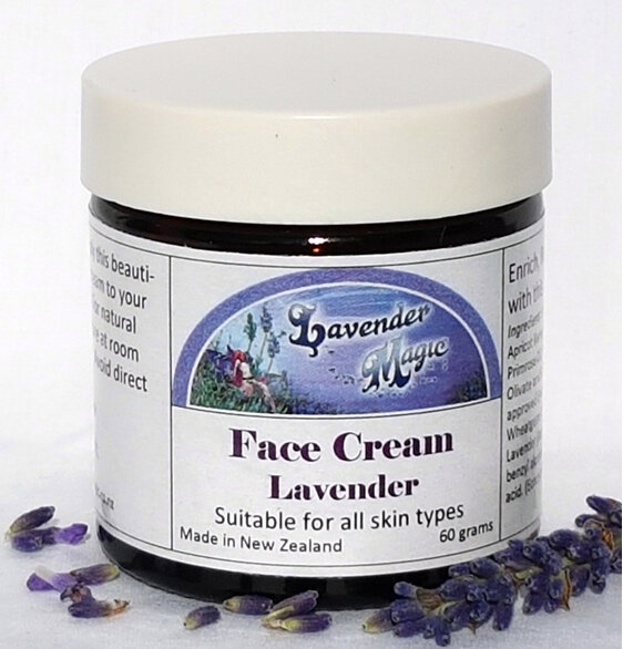 Lavender face cream made in New Zealand by Lavender Magic