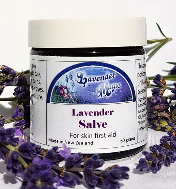 Lavender salve made in New Zealand by Lavender Magic
