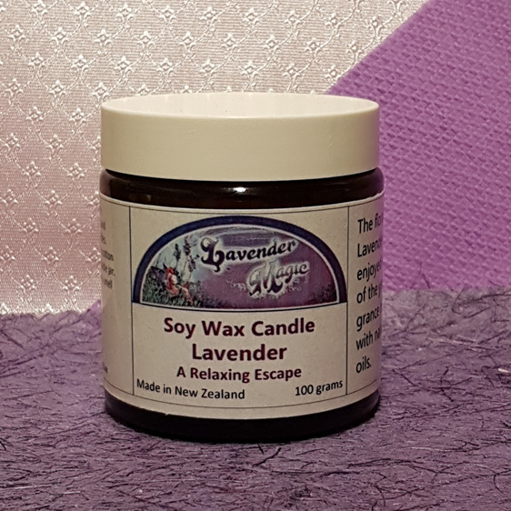 Lavender soy wax candle made in New Zealand