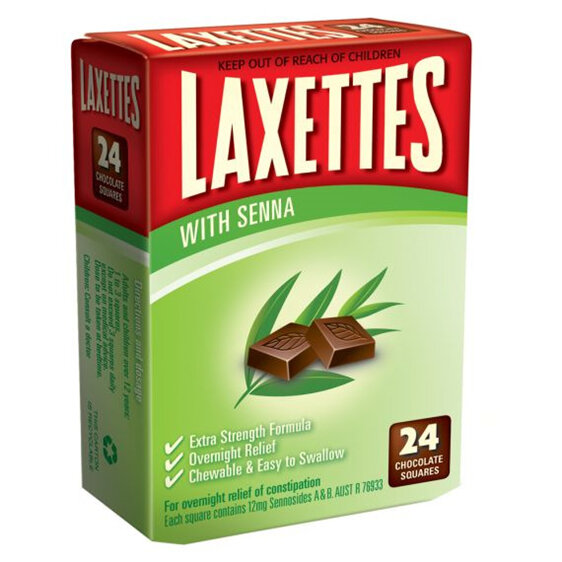 Laxettes Senna Laxative Chocolate 24S