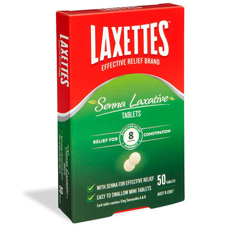 LAXETTES WITH SENNA  50 TABLETS