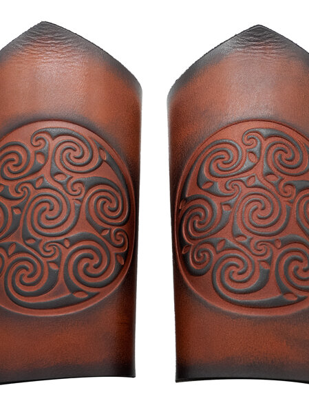 Leather Half-Bracers with Celtic Design