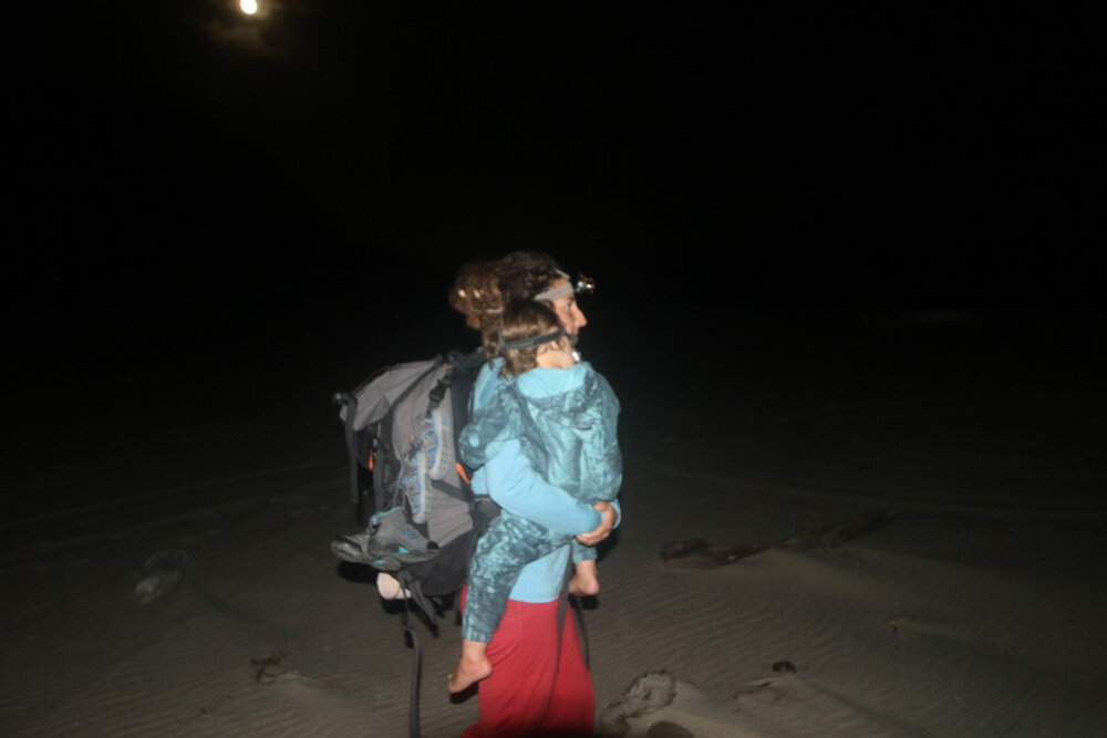 leaving kahurangi keepers hut night