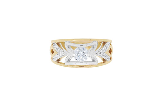 Leela from The Decades Collection - Unique Vintage Style Diamond Ring