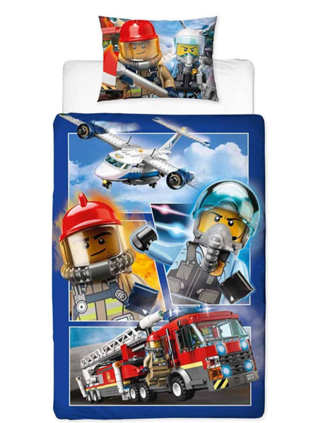 Lego City Reversible Single Duvet Cover Set