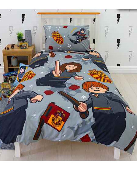 Lego Harry Potter Gryffindor Reversible Single Duvet Cover Set