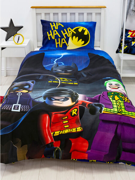 Lego Superheroes Challenge Reversible Single Duvet Cover Set