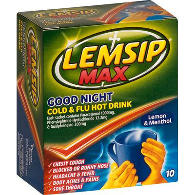 Lemsip Max Goodnight Hot Drink 10 Sachets