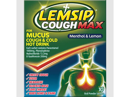 Lemsip Mucus Cough&Cold Menthol&Lemon 10pk