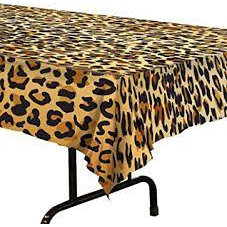 Leopard plastic tablecover
