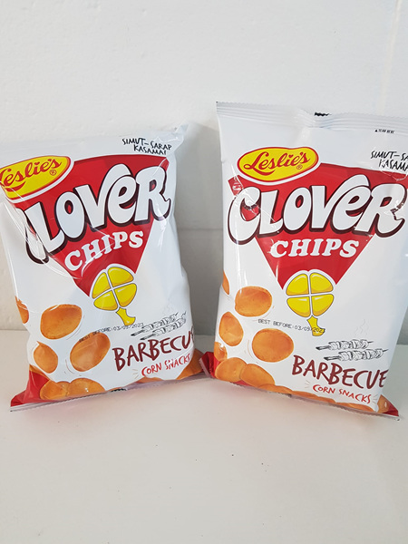 Leslie Clover Chips - Available flavour cheese & barbeque