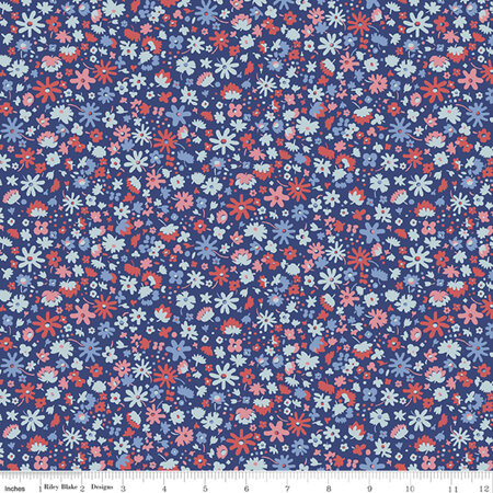 Liberty - The Carnaby Collection Retro Indigo Bloomsbury Blossom in A 04775949A