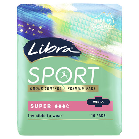 Libra Pads, Invisible Super with Wings, 10 Pack