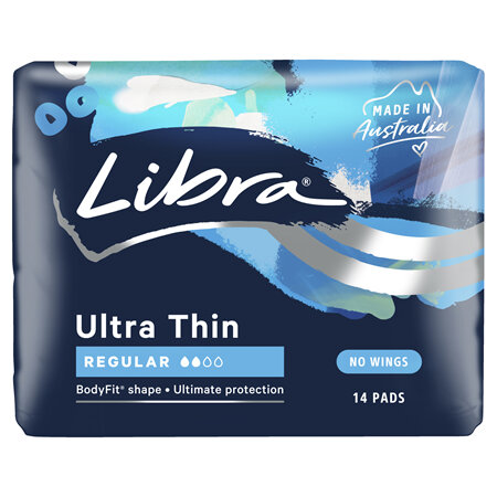 Libra Pads, Ultra Thin Regular, 14 Pack