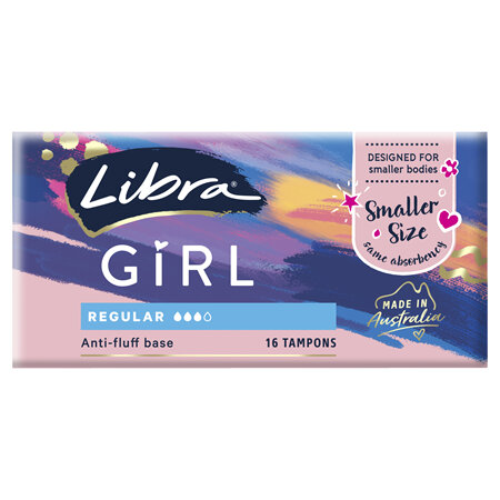 Libra Tampons, Girl Regular, 16 Pack