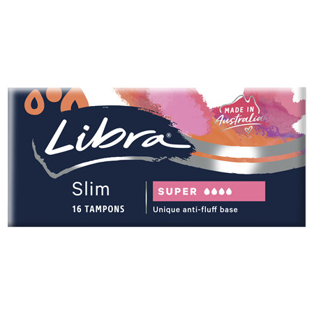 Libra Tampons, Slim Super, 16 Pack