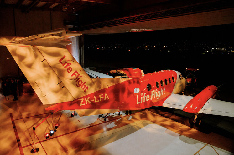 Life Flight's new air ambulance at the annual Life Flight fundraising gala 2022