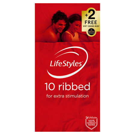 LifeStyles Ribbed Condoms 10 Pack
