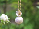 Lila pearl pendant cream flower silver gold lily griffin nz jewellery