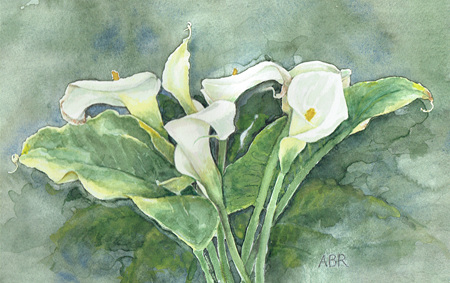 'Lilies' card (small)